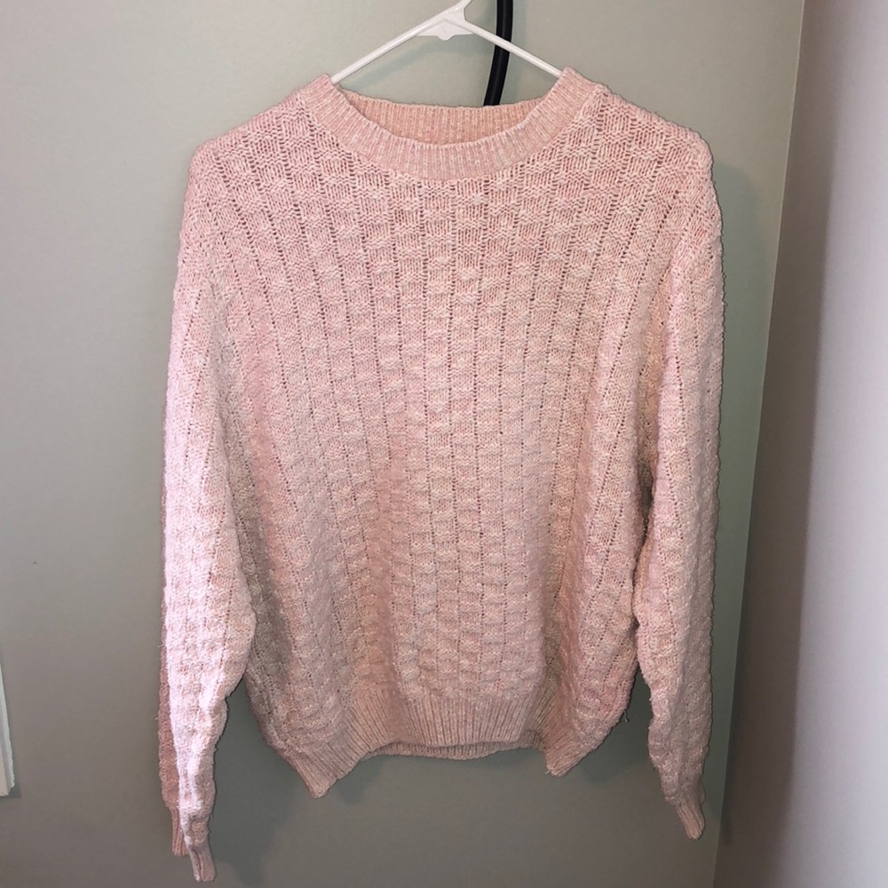 Chunky knit sweater.